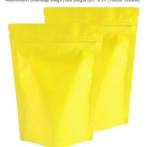 Matte Yellow Standup Bags - Pack of 100